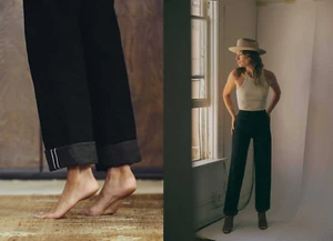 imogene + willie $235 Catherine Black Selvage Rinse Jeans 31 - Picture 1 of 9