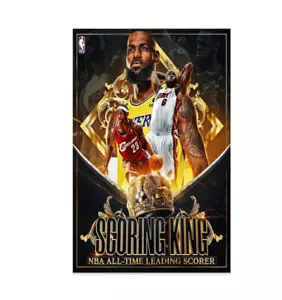 LeBron James Lakers Scoring king Wall Poster 11x17 NEW - Picture 1 of 3