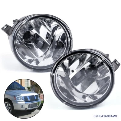 Luz antiniebla 2 piezas lámpara de parachoques delantera + bombillas aptas para 04-15 Nissan Titan 05-07 Armada Foto 1 de 4