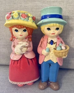 Vintage Easter Napcoware Boy & Girl Figurines M-8364 B1 - Picture 1 of 13