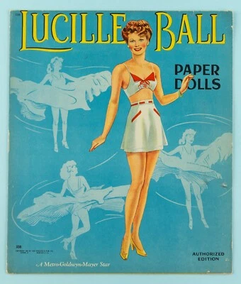Vintage Original 1945 Saalfield LUCILLE BALL Paper Doll #338 UNCUT - Image 1 of 4