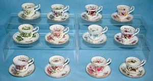 ROYAL ALBERT - " FLOWER OF THE MONTH " MINI CUP & SAUCER - DECORATIVE ONLY - Picture 1 of 13