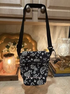 Champion Crossbody Floral Bag Black White Print - Picture 1 of 16