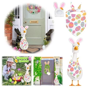 Easter Goose Outfit Porch Goose Clothes With Hat Easter Decoration For 23''Goose - Picture 1 of 8
