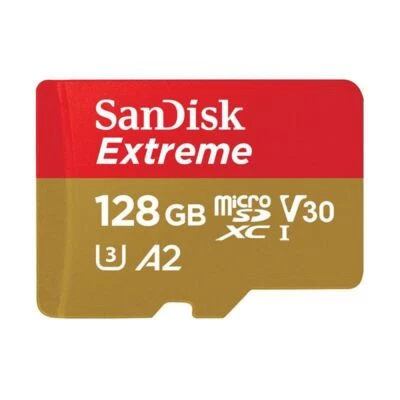 SanDisk Extreme 128 Go microSDXC Carte, avec jusqu'à 160 Mo/s, Classe 10, U3, A2