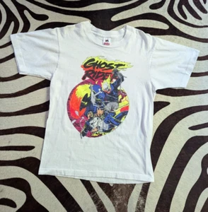Vintage selten 1990 Punisher Ghost Rider Marvel Comics T-Shirt weiß Medium gebraucht, in einwandfreiem Zustand - Bild 1 von 10