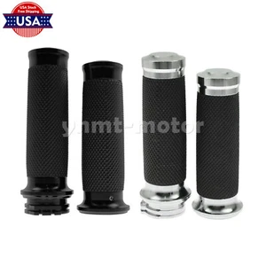 1" Motorcycle Handlebar Handle Bar Hand Grips Fit For Dyna Softail Touring Model - Picture 1 of 30