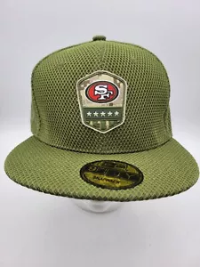 NEW ERA NFL SF 49ers Snapback Salute to Service Military USA Flat Bill Cap Hat - Picture 1 of 8