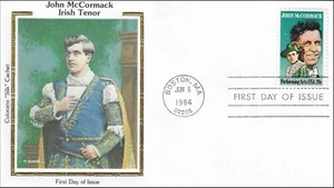 John McCormack Famous Irish Tenor Performing Arts USA Colorano Silk FDC 1984 - Picture 1 of 1