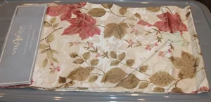 NOS Villager Claiborne TABLE RUNNER cream rust leaves Berkshire Fall 90" x 14" - Picture 1 of 1