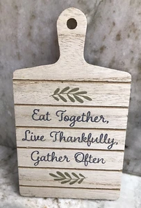 Horizon Wood Cutting Board Eat Together  Decor 6 Inches Tall - Picture 1 of 5