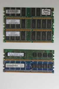 Lotto (tre) ram DDR/DDR2  2x256mMb 1x64Mb 2x512Mb USATE NON TESTATE - Imagen 1 de 3