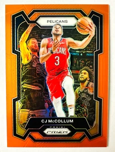 2023-24 Panini Prizm CJ McCollum ORANGE Prizm Card SP #/49 Pelicans Star! - Picture 1 of 3