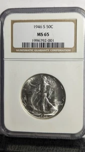 1946-S 50C NGC MS65 - 1996792-001 - Picture 1 of 2