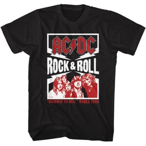 ACDC Highway To Hell World Tour Men's T Shirt Metal Tour Concert Merch - Picture 1 of 5