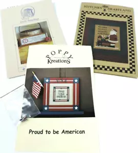 Cross Stitch Patterns Lot 3 Stitchers Hands Proud American Santa's Goodies - Picture 1 of 8