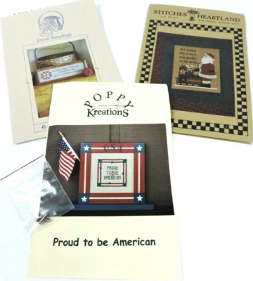 Cross Stitch Patterns Lot 3 Stitchers Hands Proud American Santa's Goodies - Image 1 of 4