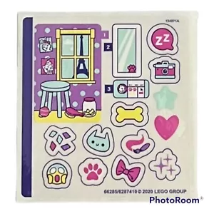 Lego Friends #41404 SOLO HOJA DE PEGATINAS Emma's Play Cube ***LEER*** - Imagen 1 de 1