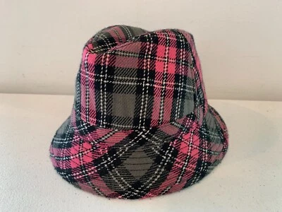 Sombrero Fedora Goorin Para Mujer Unisex S/M 100% Acrílico Lana Rosa Negro Gris Foto 1 de 4