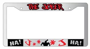 The Joker Chrome METAL License Plate Frame Auto DC - Picture 1 of 1