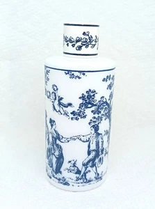 Vtg Lubin Paris Nuit de Longchamp Opaline Empty Bottle Toile de Jouy Print - Picture 1 of 5