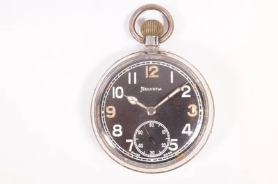 Reloj Bolsillo Militar Helvetia Segunda Guerra Mundial  Foto 1 de 4
