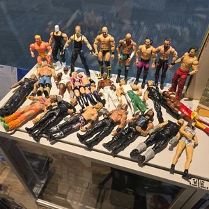 WWE Incomplete Wrestling Figure Parts Accessories Lot Body Arm Leg Torso Broken - Picture 1 of 12