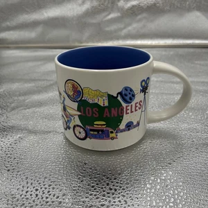 Starbucks Blue Mug Los Angeles CA Discovery Series Film Beach Pier 14oz 2024 - Bild 1 von 7