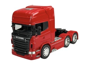 WELLY SCANIA V8 R730 3 AXLE RED 1:32 DIE CAST METAL MODEL NEW IN BOX 22cm LONG - Picture 1 of 6