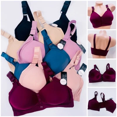 3 sujetadores margaritas para mujeres mayores sujetador - cómodo y cómodo botón delantero personas mayores Foto 1 de 4