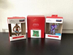 Hallmark MOTU Castle Grayskull, Skeletor & He-Man Ornament Lot New Free Shipping - Picture 1 of 11