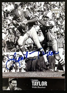 Lionel Taylor Denver Broncos 1997 Upper Deck Legends #172 Signed Card w/ COA - Picture 1 of 2