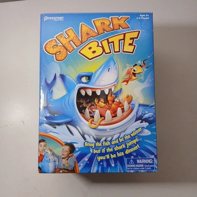 2017 Shark Bite Children's Board Game Complete Pressman Snag The Fish - Image 1 of 3