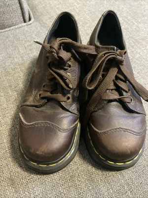  Zapatos de plataforma Dr Martens para mujer talla 5 cuero marrón grueso Oxford Y2K 8651 Foto 1 de 4
