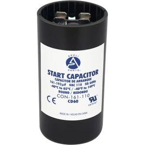 Condensador de arranque del motor Appli Parts 161-193 Mfd (microfaradios) uF 110-125VAC universo - Imagen 1 de 8