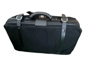 Authentic Vintage Gucci Suitcase Black soft travel bag canvas Nylon leather - Picture 1 of 17
