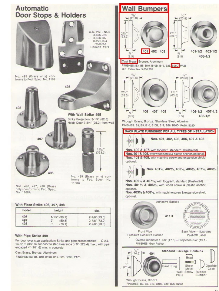 IVES #WS401-CVX-US26D WALL BUMPER, CAST BRASS, SATIN CHROME FINISH (US26D) — 第 1/1 张图片