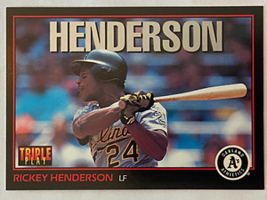 1993 Donruss Triple Play Rickey Henderson Oakland A's #219