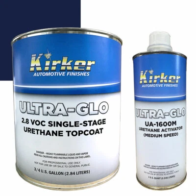 Pintura para coche Kirker Ultra Glo Mack azul UA-41077 de 0,75 galones con activador medio Foto 1 de 4