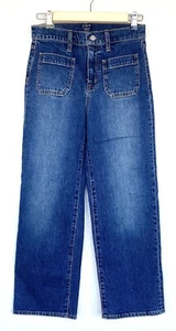 Pantalones de mezclilla J.Crew ajustados con parche de pierna ancha y bolsillo nuevos con etiquetas precio $79.50 talla 25 - Imagen 1 de 3