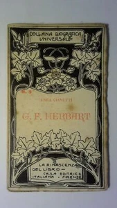 Cianetti G. F. HERBART 1910 Rinascenza del Libro Collana Biografica Universale 9 - Imagen 1 de 2