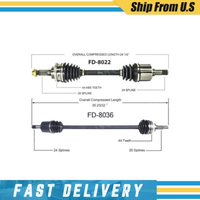 Par de juntas CV eje delantero para Mercury Tracer Ford Escort Mazda tracción delantera Foto 1 de 4