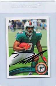 2011 Topps #366 Daniel Thomas Dolphins Signed Auto *K8885 - Picture 1 of 2