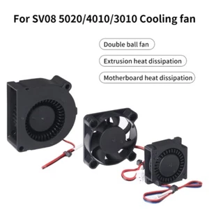 DC24V Double Ball Cooling Fan 4010 3010 5020 for SV08 3D Printer Mainboard Quiet - Afbeelding 1 van 11