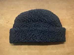 VTG Black Lambs Wool Ambassador Pie Hat, Karakul Hat by STETSON - Picture 1 of 6
