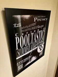 CallMeCarson 8ball Tournament Day 2 Poster (LIMITED TO 100) call me carson - Picture 1 of 1