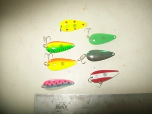 7 señuelos de pesca Eppinger Dardevle cuchara surtidos de colección de 1 3/4" de largo nuevos en stock EE. UU. - Imagen 1 de 4