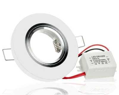 Kristalleinbaustrahler rund/4eck mit LED Ring Kristall Glas Einbaustrahler  - Bild 1 von 2