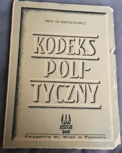 KODEKS POLITYCZNY Antoni Peretiatkowicz Polish book Paperback 1947 - Bild 1 von 4