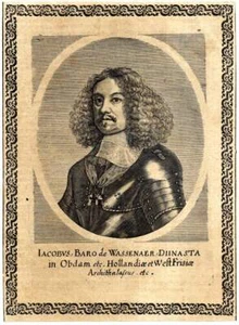 c1650 Jacob van Wassenaer Obdam Admiral Holland Niederlande Kupferstich-Porträt - Picture 1 of 1